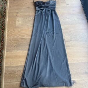 Strapless Charcoal Women's Bridesmaids Dress